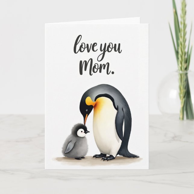 Penguin Sweet Mothers Day Card (Front)