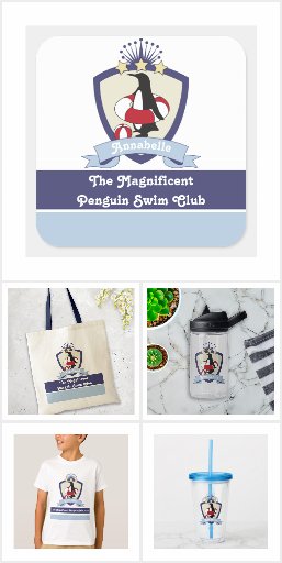 Penguin Swimming Club Summer Fun Gifts for Kids