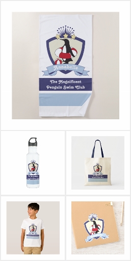 Penguin Swimming Club Summer Fun Gifts for Kids