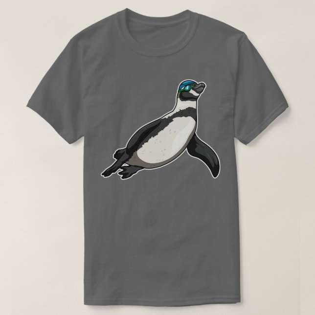 Penguin Swimming Swimming goggles T-Shirt (Design Front)