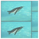 Penguin Swimming Underwater Fabric