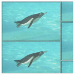 Penguin Swimming Underwater Fabric