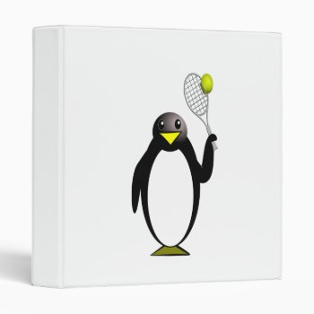 Penguin Tennis Binder by Iggys_World at Zazzle