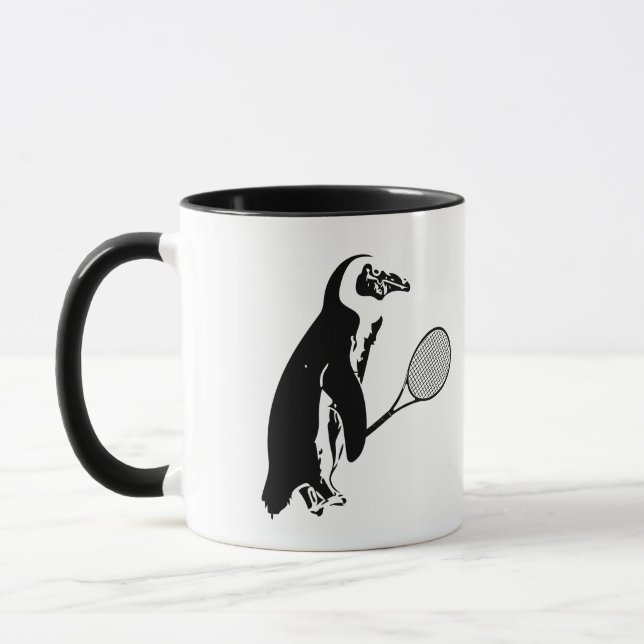 Penguin Tennis Player Mug (Left)