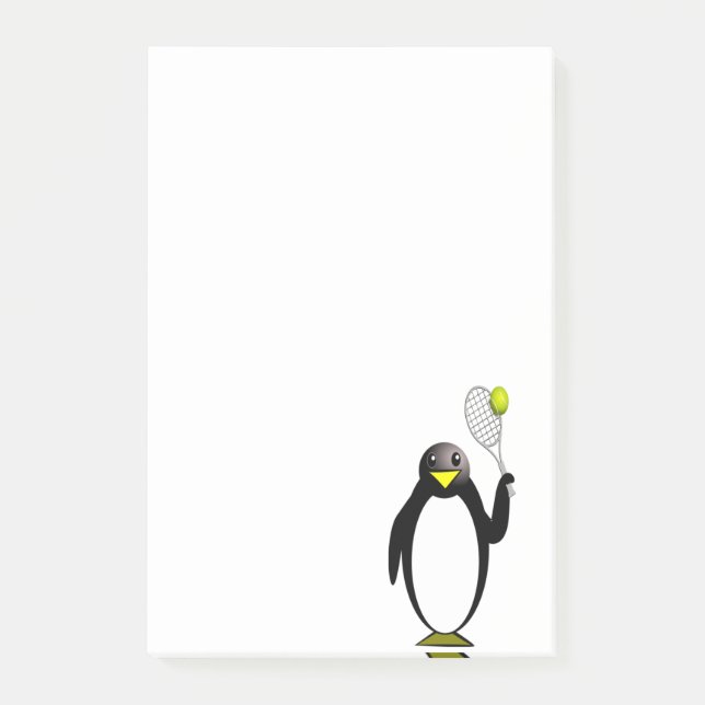 Penguin Tennis Post-it Notes (Front)