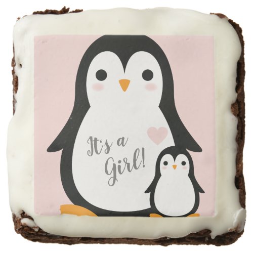 Penguin Theme Baby Shower Cute Brownie