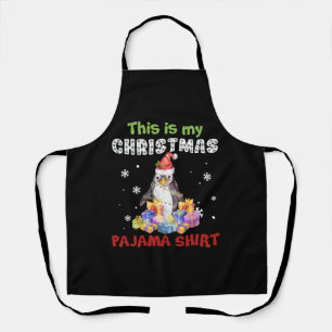 Penguin This Is My Christmas Pajama Shirt Apron