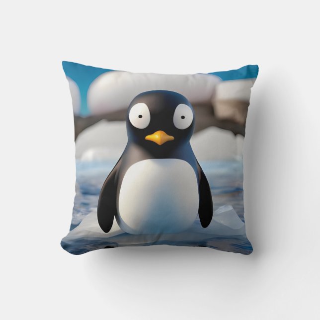 Penguin Throw Pillow (Front)