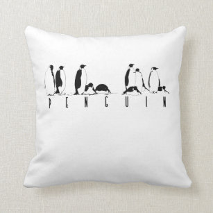 penguin throw pillow