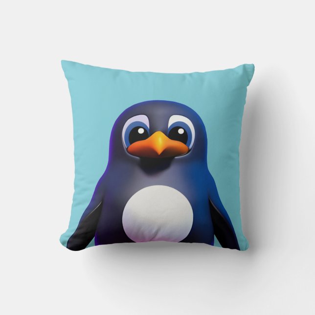 Penguin Throw Pillow (Front)