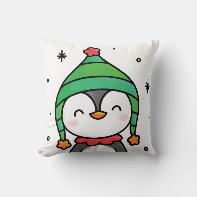 Penguin Throw Pillow (Front)