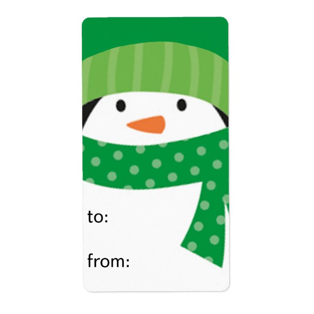 Penguin To From Label (Front)