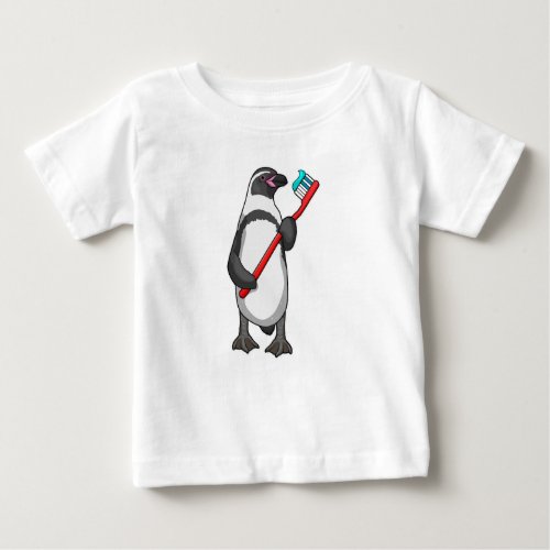 Penguin Tooth brush Baby T_Shirt