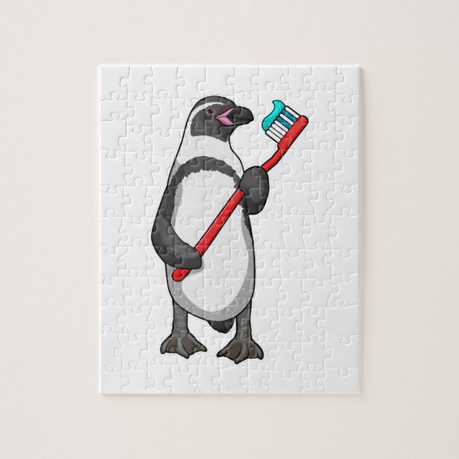 Penguin Tooth brush Jigsaw Puzzle (Vertical)