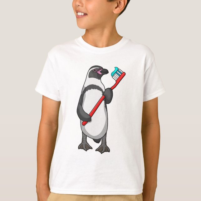 Penguin Tooth brush T-Shirt (Front)