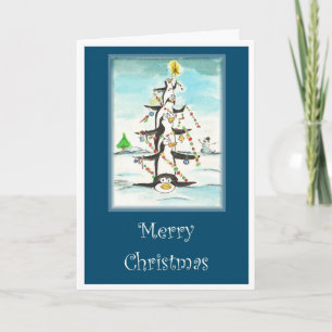 Penguin Tree Holiday Card