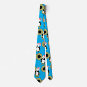 Penguin Tuba Christmas Neck Tie