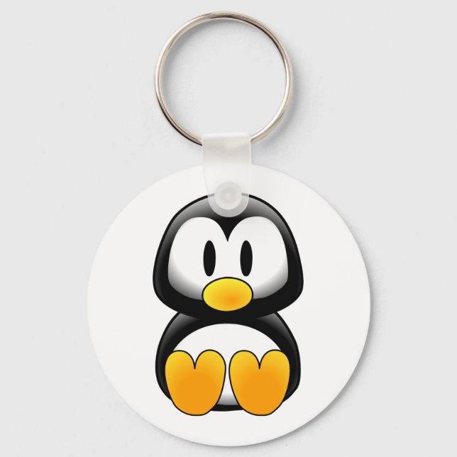 Penguin tux image keychain (Front)