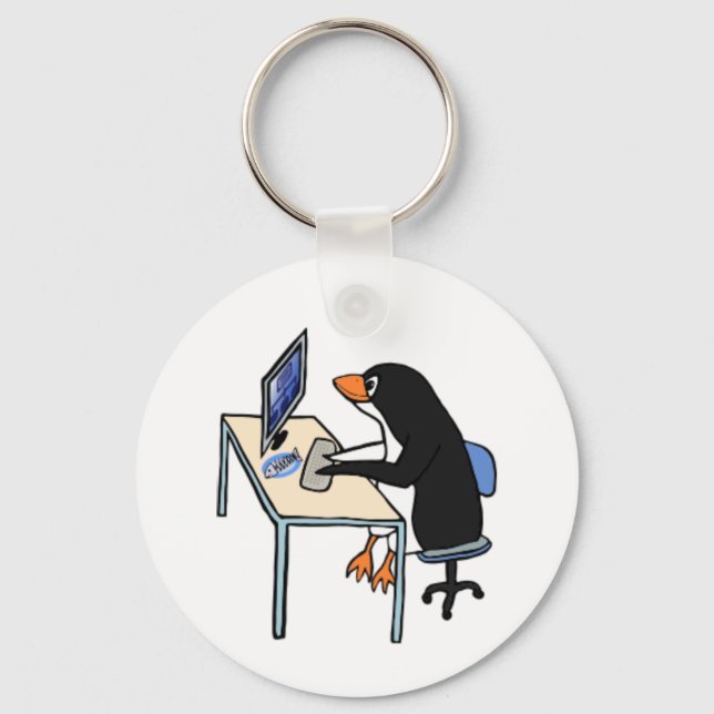 penguin tux system administrator keychain (Front)