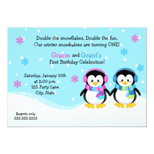 Birthday Invitation For Twins Boy And A Girl 8