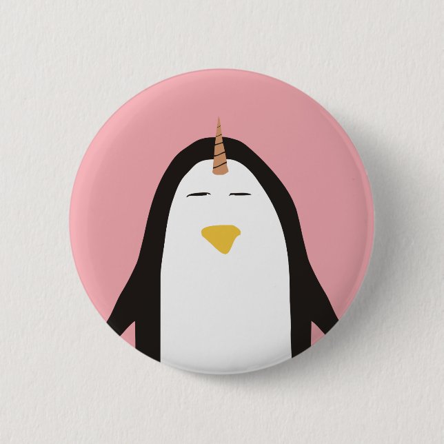Penguin unicorn button (Front)