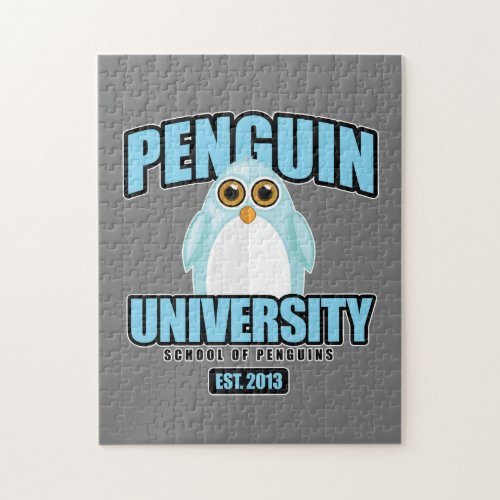 Penguin University _ Blue Jigsaw Puzzle