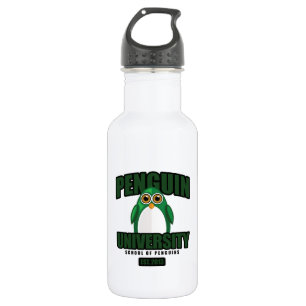 Penguin University - Green Water Bottle