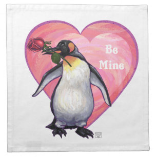 Penguin Valentine's Day Cloth Napkin