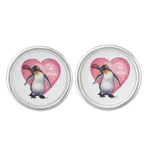 Penguin Valentine's Day Cufflinks