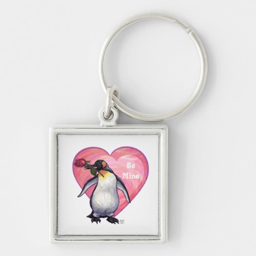 Penguin Valentines Day Keychain