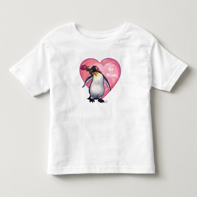 Penguin Valentine's Day Toddler T-shirt (Front)