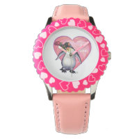 Penguin Valentine's Day Wrist Watch