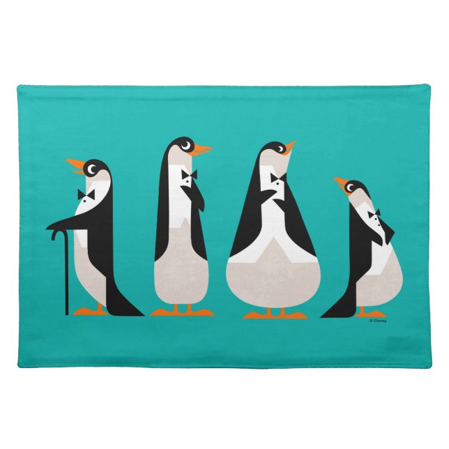 Penguin Waiters Cloth Placemat (Front)