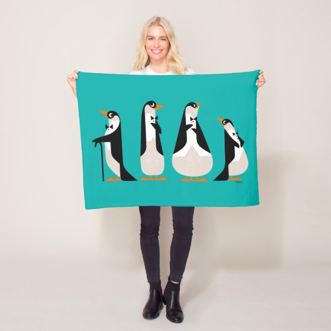Penguin Waiters Fleece Blanket (In Situ)
