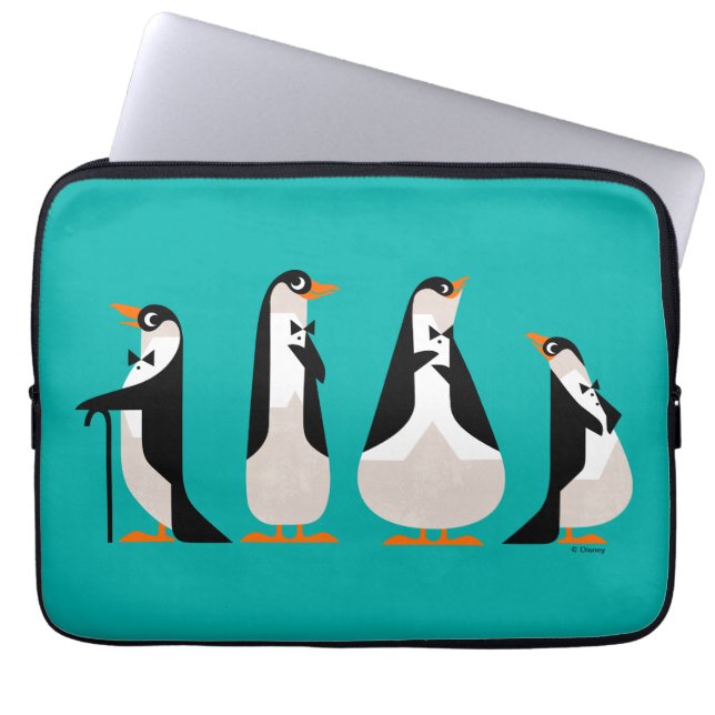 Penguin Waiters Laptop Sleeve (Front)