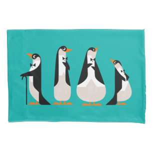 Penguin Waiters Pillow Case