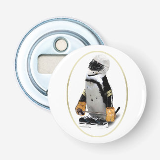 Penguin Wearing Hockey Gear Bottle Opener