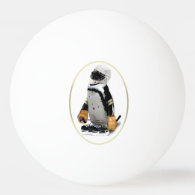 Penguin Wearing Hockey Gear Ping Pong Ball
