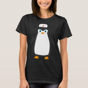 Penguin Wears Nurse Hat Nursing T-Shirt