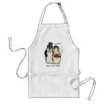 Penguin Wedding Bride And Groom Tie - Customize Adult Apron at Zazzle