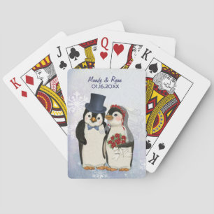 Penguin Wedding - Customize Poker Cards