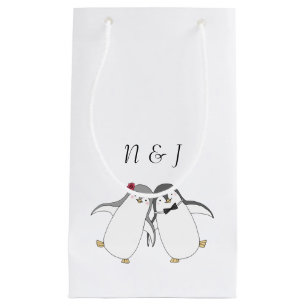 Penguin Wedding Favour Bag Cute Penguin Couple bag