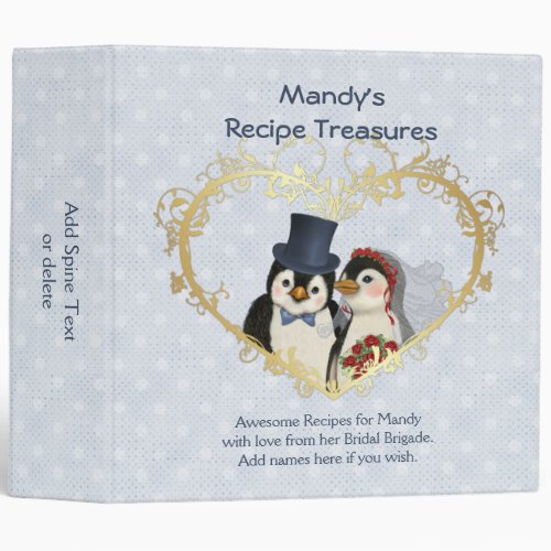 Penguin Wedding Recipe Treasures Binder