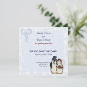Penguin Wedding - Save the Date (Standing Front)