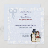 Penguin Wedding - Save the Date (Front/Back)