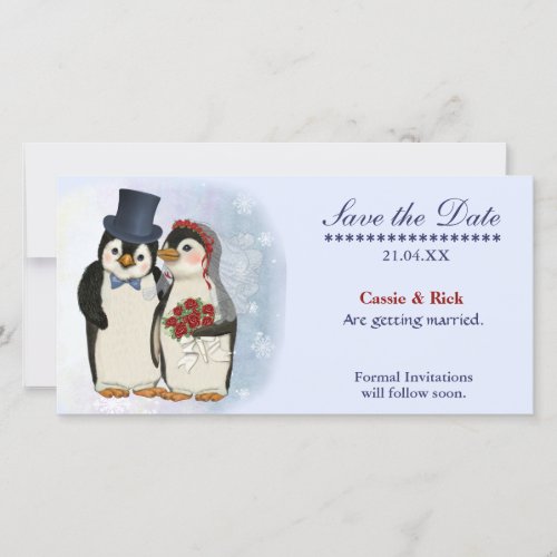 Penguin Wedding Save The Date