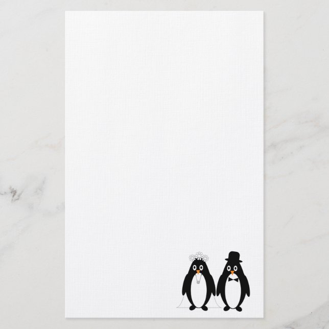 Penguin Wedding Stationery (Front)