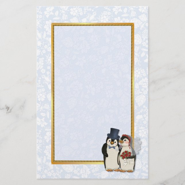 Penguin Wedding Stationery (Front)