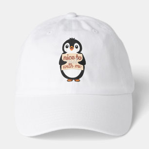 Penguin Welcome Sign: nice to meet with me Hat