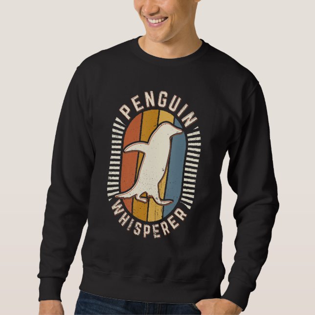 Penguin Whisperer Vintage Classic Retro Animal Lov Sweatshirt (Front)